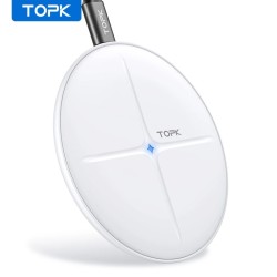 Беспроводное оригинальное зарядное устройство TOPK B09W быстрая зарядка 10W Белый