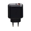Блок живлення з дисплеєм XO-L42 Швидка зарядка Quick Charge 3.0 USB + Type C Чорний