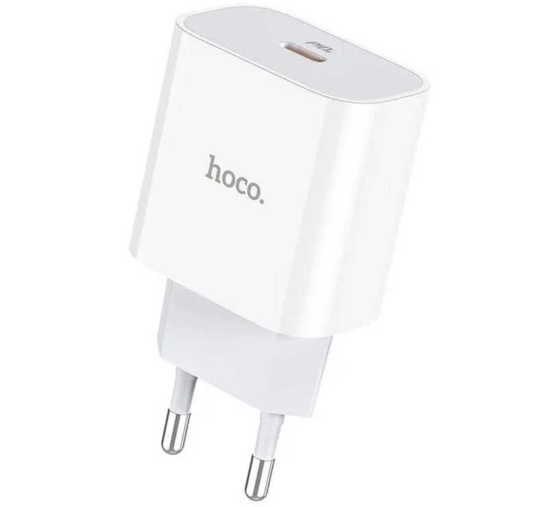 Блок питания hoco. C76A Plus Быстрая зарядка Quick Charge 3.0 2.0 Type-C 20W Белый