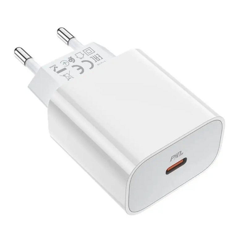 Блок питания hoco. C76A Plus Быстрая зарядка Quick Charge 3.0 2.0 Type-C 20W Белый