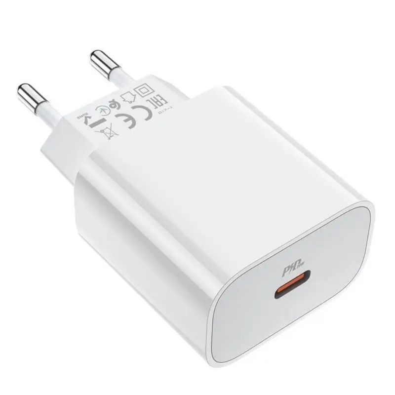 Блок живлення Hoco. C76A Plus Швидка зарядка Quick Charge 3.0 2.0 Type-C 20W Білий