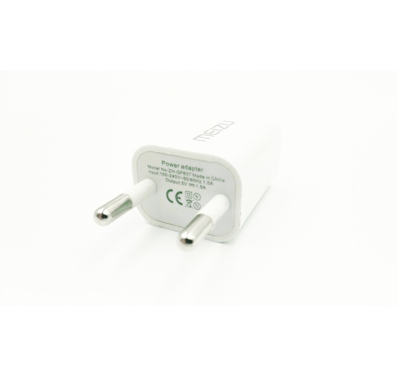 Зарядный блок питания USB Meizu ZH-GF637 5 Вольт 1 Ампер Белый