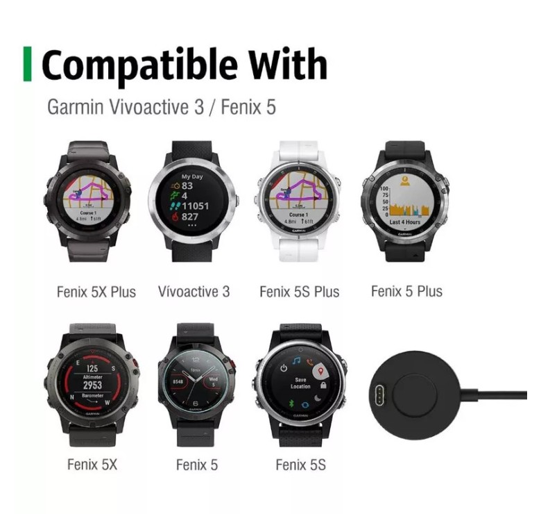 Зарядная USB станция для часов Garmin Forerunner 935/Garmin Quanix 5 100 см. Черная