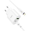 Блок питания hoco. C95A с кабелем Type-C - Lightning Quick Charge 3.0 18W + Type-C PD20W Белый