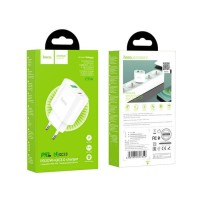 Блок питания hoco. C95A  Quick Charge 3.0 18W + Type-C PD20W  Белый