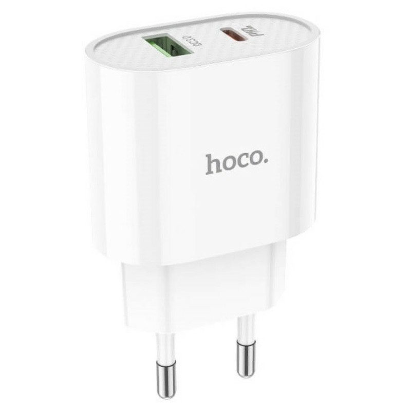 Блок живлення Hoco. C95A Quick Charge 3.0 18W + Type-C PD20W Білий