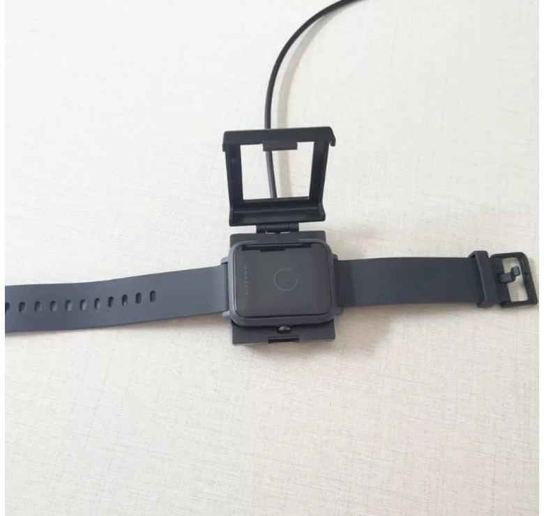 Зарядний USB кабель на розумний годинник Amazfit Bip S A1805 A1916 1 метр Чорний