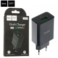 Оригінальний блок живлення Hoco. DC21A Швидка зарядка Quick Charge 3.0 18 Ватт 3 Чорний Ампера