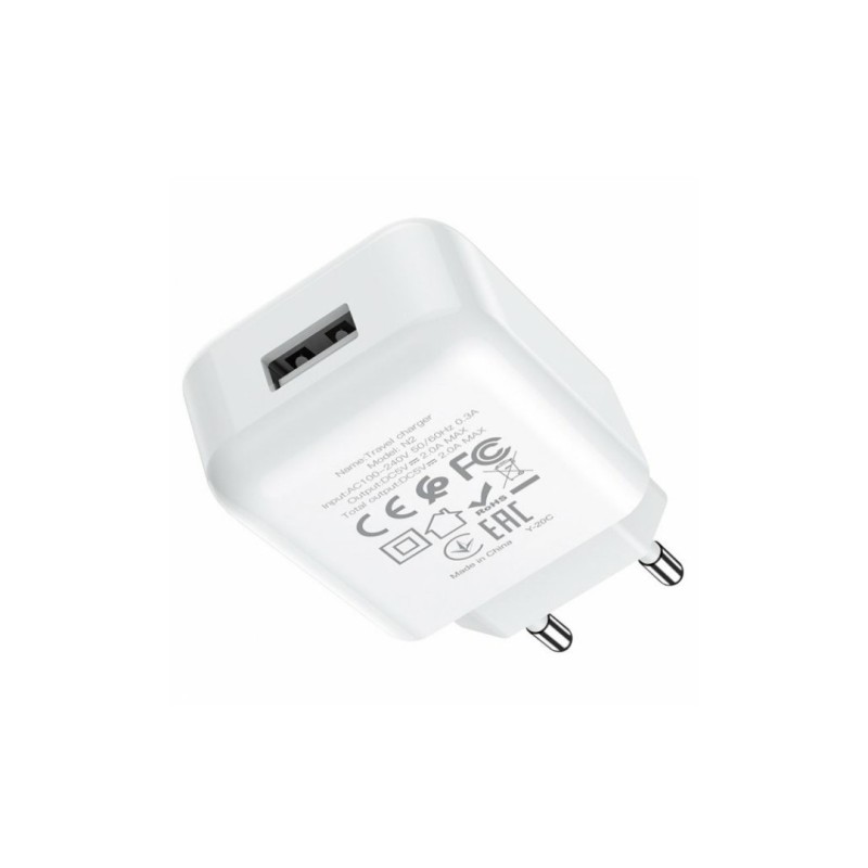 Оригинальный блок питания Hoco. N2 / 5 вольт / 2.1 / Ампера / Белый