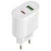 Блок питания XO-L81A с кабелем Micro USB Быстрая зарядка Quick Charge 3.0 USB 18W + Type C (PD 20W) Белый