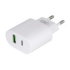 Блок питания XO-L81A с кабелем Micro USB Быстрая зарядка Quick Charge 3.0 USB 18W + Type C (PD 20W) Белый