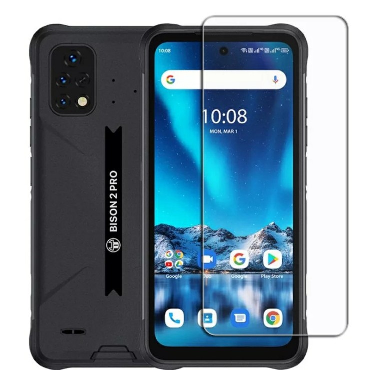 Закаленное защитное стекло на Umidigi Bison 2 Pro / Прозрачное