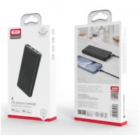 Зарядный Power Bank XO-PR149 / Быстрая зарядка PD20W / 10000 mAh / Черный