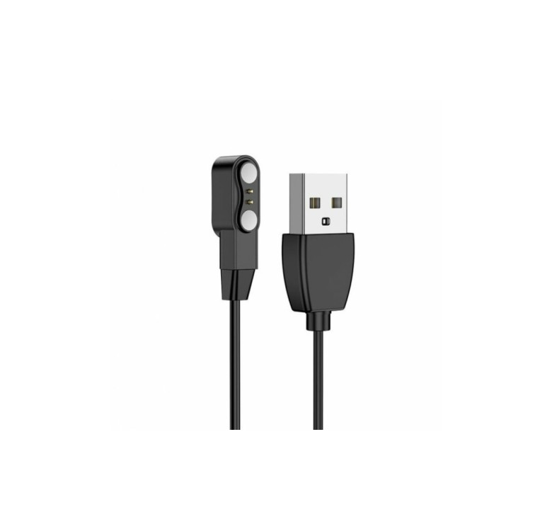 Магнітний фірмовий USB кабель для зарядки смарт-годин Hoco Y3 / Hoco Y4 / 60 см. / Чорний