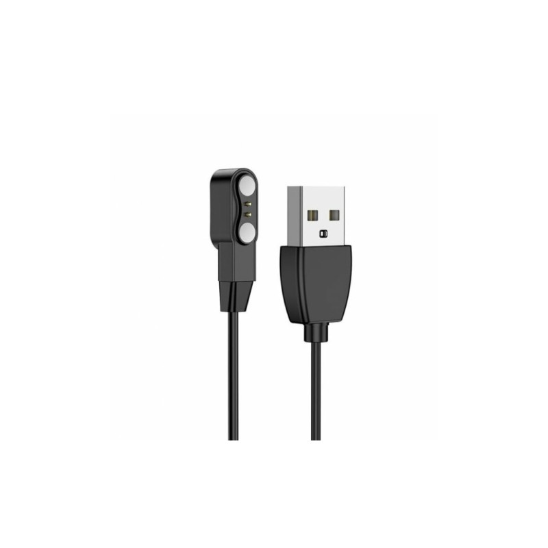 Магнитный фирменный USB кабель для зарядки смарт-часов Hoco Y3 / Hoco Y4 / 60 см. / Черный