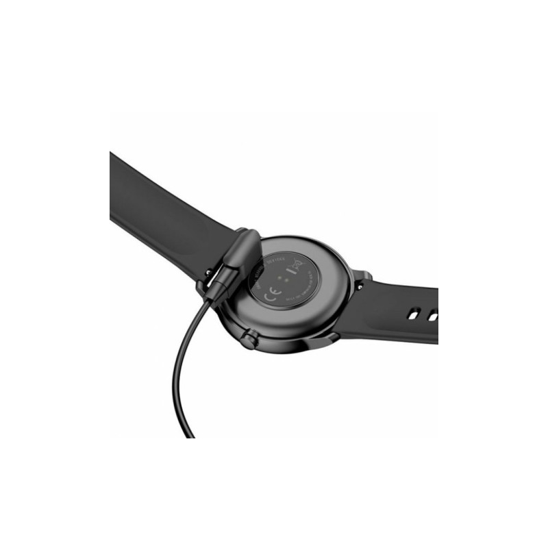 Магнитный фирменный USB кабель для зарядки смарт-часов Hoco Y3 / Hoco Y4 / 60 см. / Черный