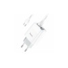 Блок питания hoco. C93A / 3 USB + дисплей + кабель Type-C - USB / до 3.4 Ампер / Белый