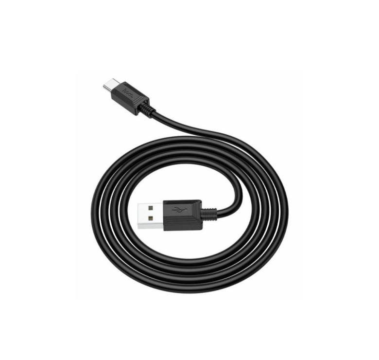 Кабель Hoco. X73 / Type-C – USB для смартфонов / Быстрая зарядка 3 ампера / 1 метр / Черный
