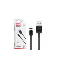 Магнитный Micro USB кабель XO-NB187 / Круглый / 360 Градусов / 100 см. / Черный