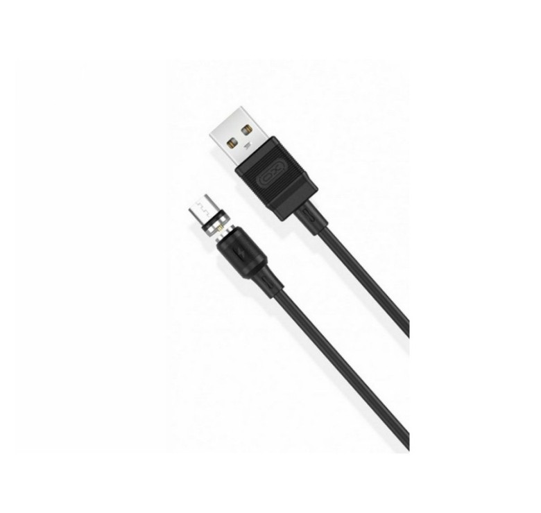 Магнитный Micro USB кабель XO-NB187 / Круглый / 360 Градусов / 100 см. / Черный