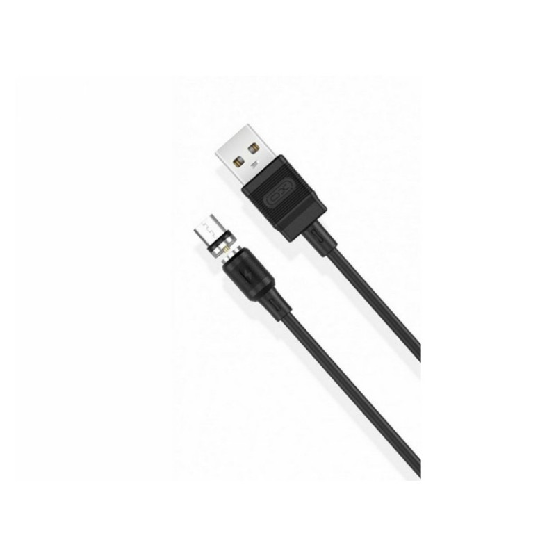 Магнитный Micro USB кабель XO-NB187 / Круглый / 360 Градусов / 100 см. / Черный