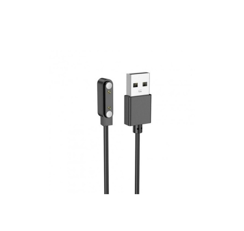 Магнітний фірмовий USB кабель для зарядки смарт-годин Hoco Y9/60 см. / Чорний