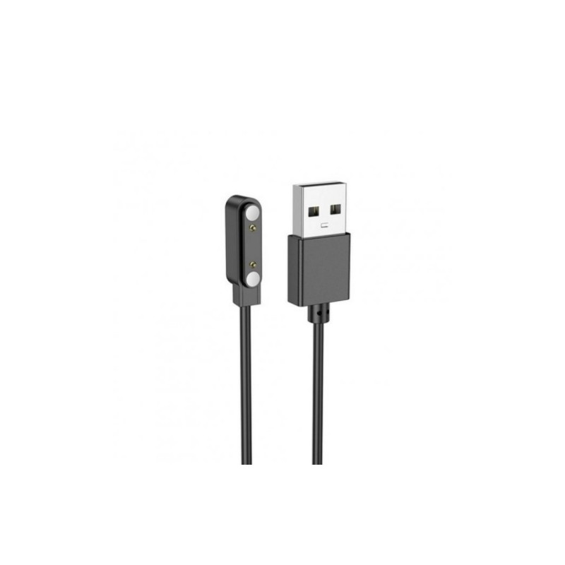 Магнитный фирменный USB кабель для зарядки смарт-часов Hoco Y9 / 60 см. / Черный