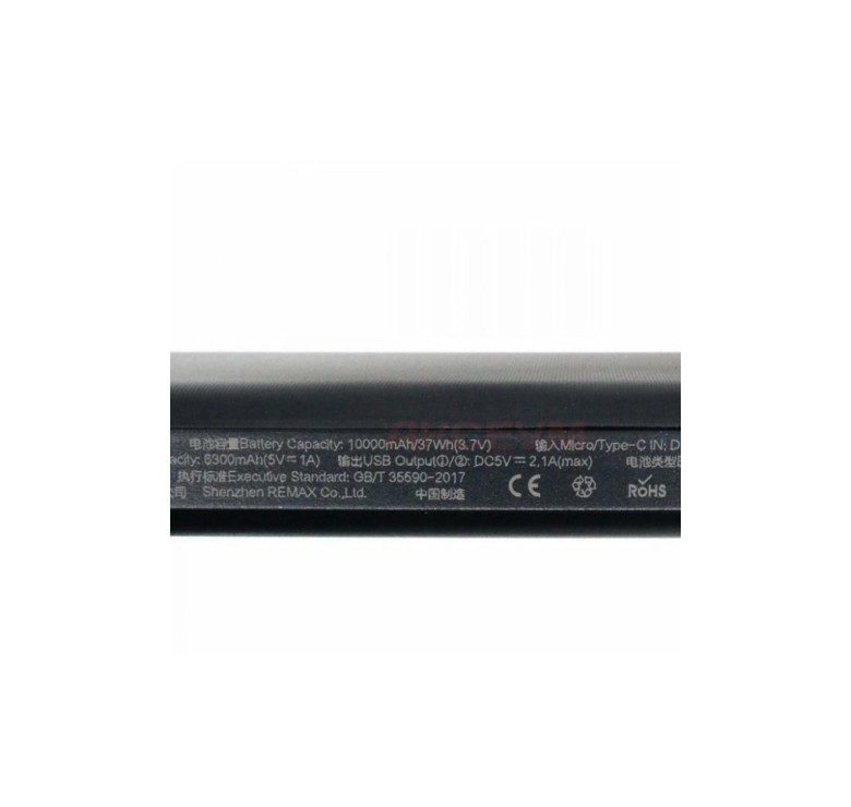 Power Bank Remax RPP-96 / Быстрая зарядка 5 вольт / 2.1 Ампера / 10000 mAh / Черный