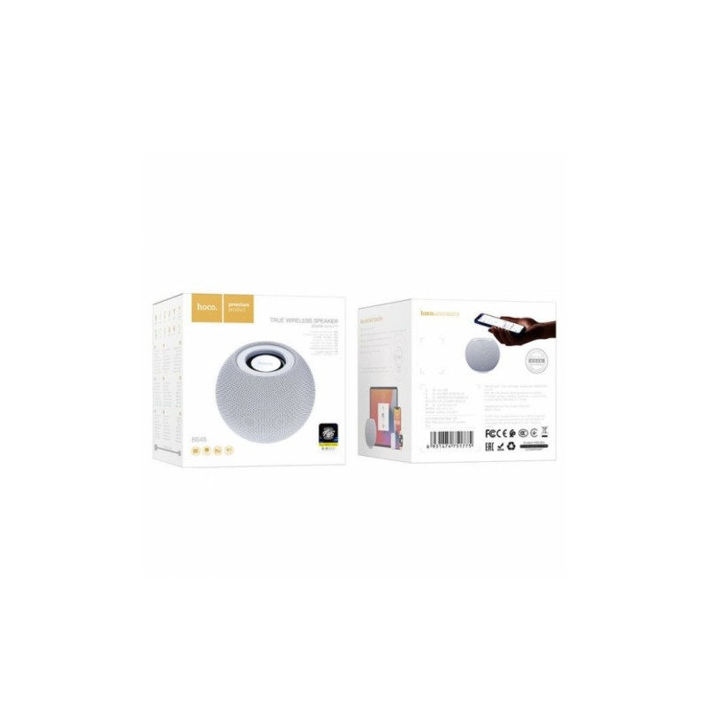 Блютуз колонка Mini Hoco BS45 / 500 mAh / Радио FM / 5 Ватт / Серая