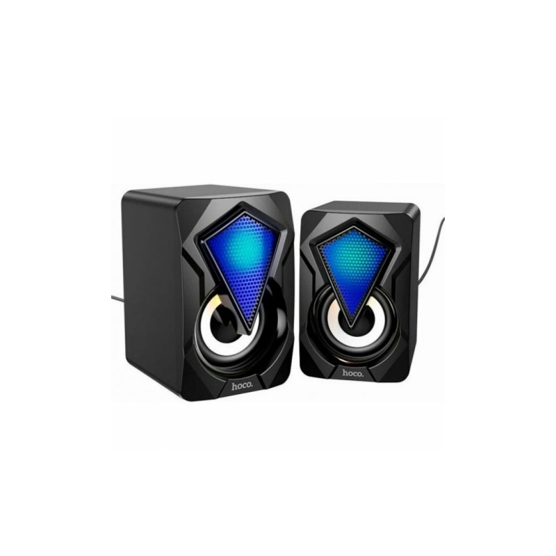 Колонки компьютерные проводние Super Mini Hoco DS30A / С подсветкой / 6 Ватт / Черные