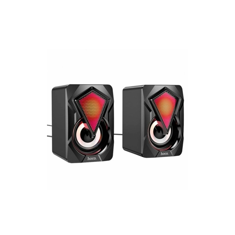 Колонки компьютерные проводние Super Mini Hoco DS30A / С подсветкой / 6 Ватт / Черные
