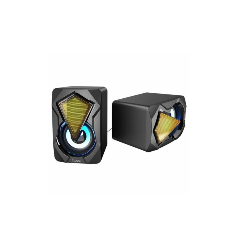 Колонки компьютерные проводние Super Mini Hoco DS30A / С подсветкой / 6 Ватт / Черные