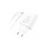 Блок живлення Hoco. C102A з кабелем (Lightning) для Iphone / 4 USB / 28.5 Ватт / Швидка зарядка Quick Charge 3