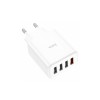 Блок живлення Hoco. C102A з кабелем (Lightning) для Iphone / 4 USB / 28.5 Ватт / Швидка зарядка Quick Charge 3