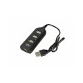 USB хаб Hi-Speed / USB 2.0 / 4 порта USB / 40 см. / Черный