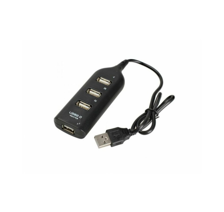 USB хаб Hi-Speed / USB 2.0 / 4 порта USB / 40 см. / Черный