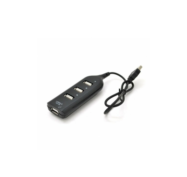 USB хаб Hi-Speed / USB 2.0 / 4 порта USB / 40 см. / Черный