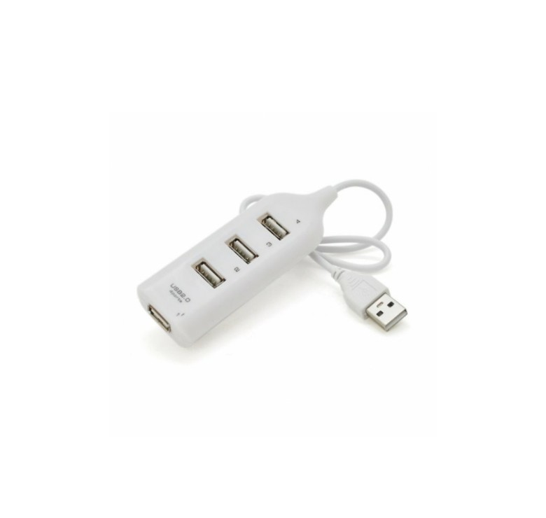 USB хаб Hi-Speed / USB 2.0 / 4 порти USB / 40 см. / Білий
