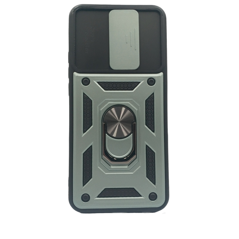 Накладка ударопрочная с держателем и защитой камеры для Xiaomi Redmi 9 / Зеленая