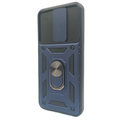 Накладка ударостійка з тримачем та захистом камери для Xiaomi Redmi 9 / Синя