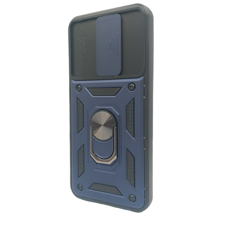 Накладка ударопрочная с держателем и защитой камеры для Xiaomi Redmi 9 / Синяя