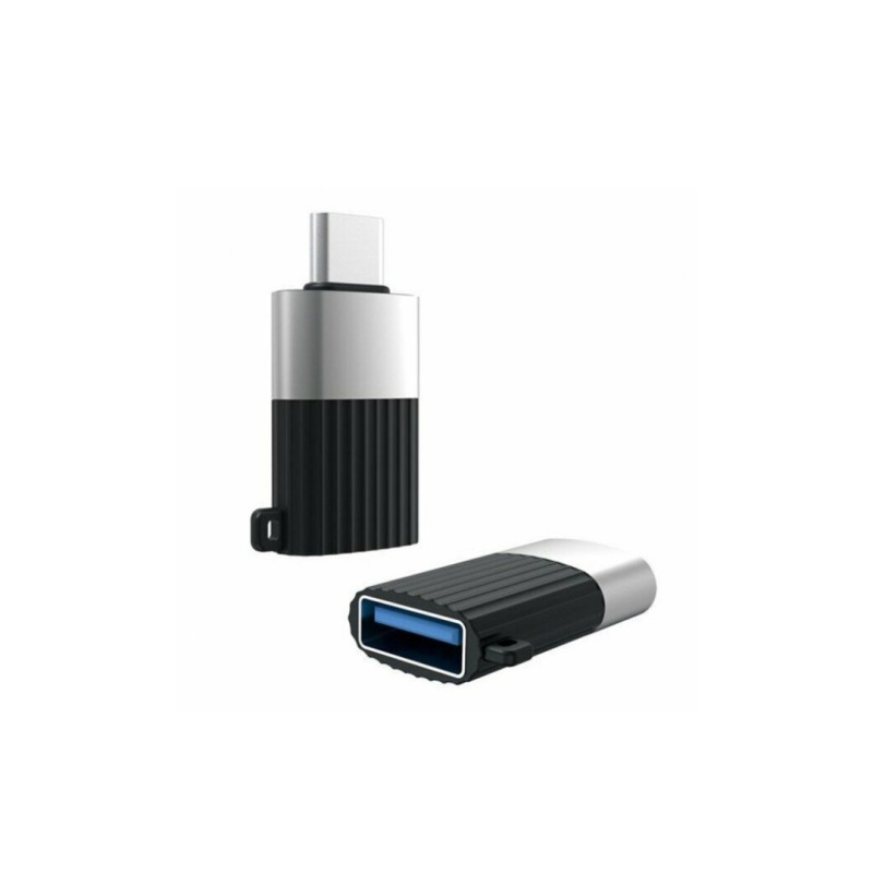 OTG перехідник Type-C - USB / XO-NB149F / USB 2.0 / Чорний