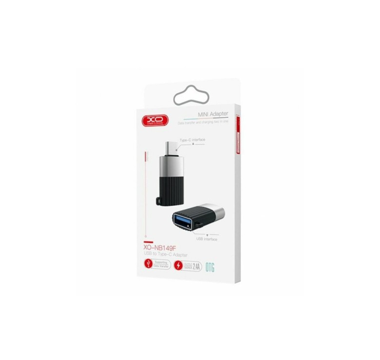 OTG переходник Type-C - USB / XO-NB149F / USB 2.0 / Черный