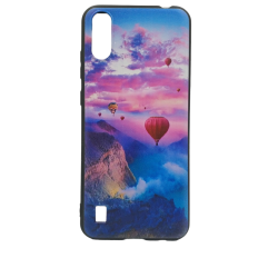 Силіконова накладка (бампер) для смартфона ZTE Blade A5 2020 / З принтом / Чорна