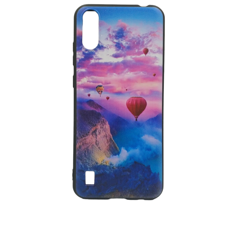 Силіконова накладка (бампер) для смартфона ZTE Blade A5 2020 / З принтом / Чорна