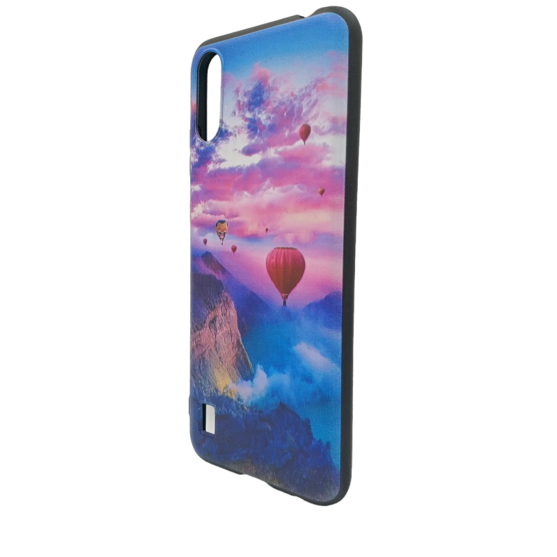 Силиконовая накладка (бампер) для смартфона ZTE Blade A5 2020 / С принтом / Черная