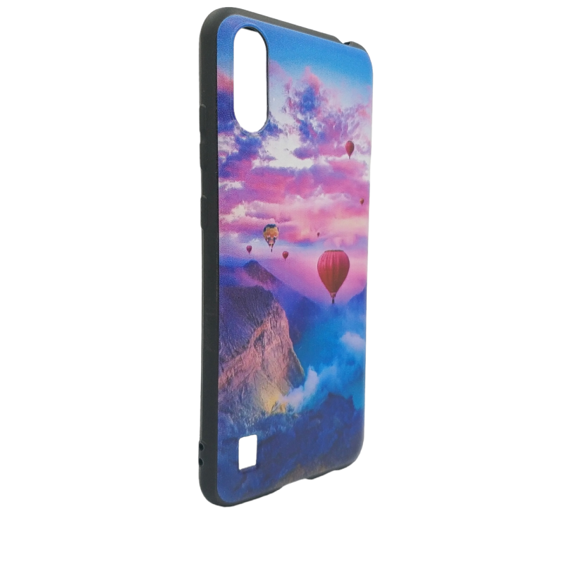 Силиконовая накладка (бампер) для смартфона ZTE Blade A5 2020 / С принтом / Черная