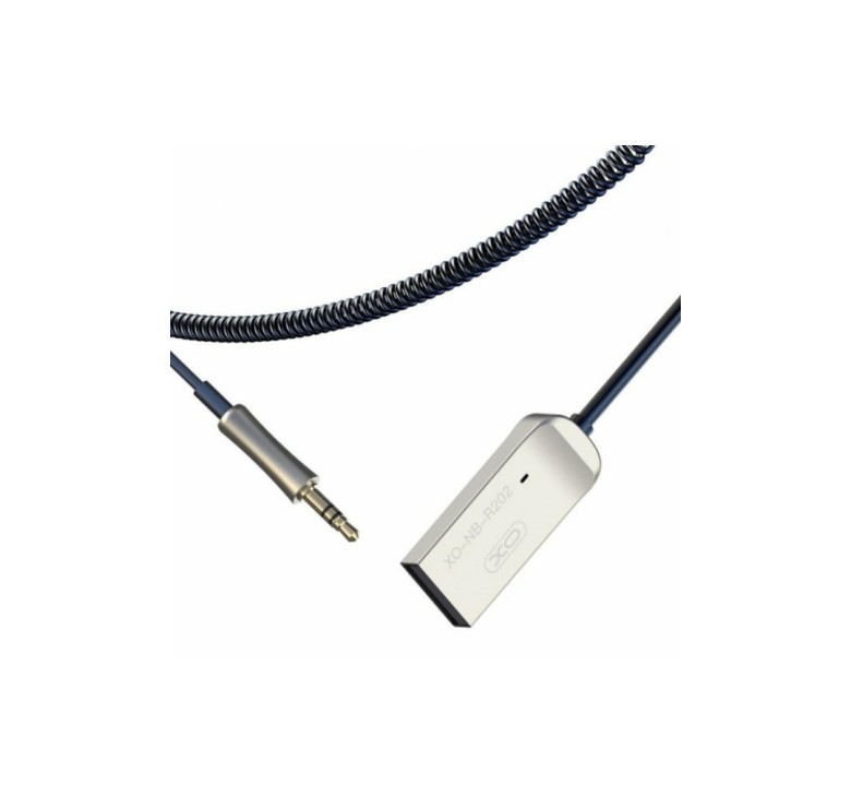Bluetooth ресивер XO-NB-R202 / AUX аудио 3.5 mm. / 1 метр / Черно-Серый