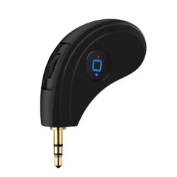 Bluetooth ресивер HK009/AUX аудіо 3.5 mm. / З акумулятором / Чорний