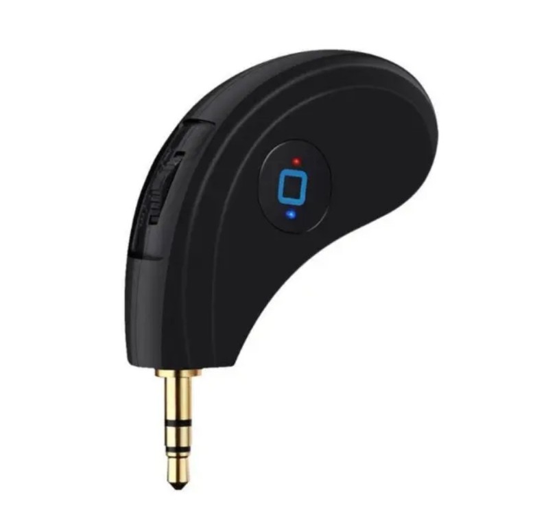 Bluetooth ресивер HK009/AUX аудіо 3.5 mm. / З акумулятором / Чорний